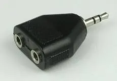 Adapter, przejściówka Jack 3,5mm wtyk / Jack 3,5mm 2x gniazdo
