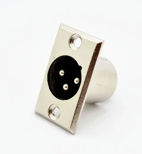 Wtyk mikrofonowy na panel XLR 3 pin