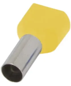 Tulejka kablowa izolowana podwójna 6x14 - ŻÓŁTA (100szt)