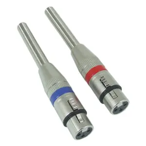 Gniazdo mikrofonowe na przewód XLR 3 pin czarne z odgiętką M160