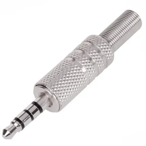 Wtyk JACK 3,5mm, 4 polowy, obudowa metalowa JW910