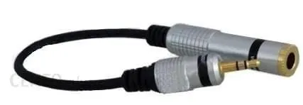 Przedłużacz kablowy Jack 6,3mm / Jack 3,5mm (gniazdo - wtyk); stereo długość 10cm