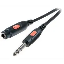 Przedłużacz kablowy Jack 3,5mm / Jack 6,3mm (gniazdo - wtyk); stereo długość 10cm