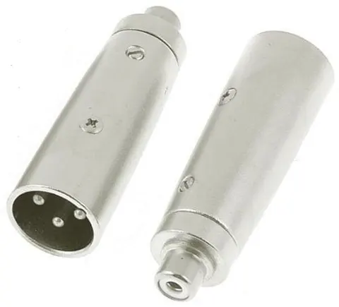Adapter, przejściówka gniazdo RCA / XLR wtyk 3-pin wtyk