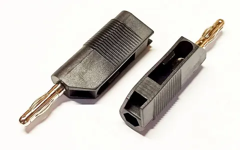 25.403.2 wtyk bananowy / gniazdo bananowe 4mm, 60V / 32A, czarny