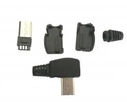 Wtyk mikro USB typu B kątowy na przewód