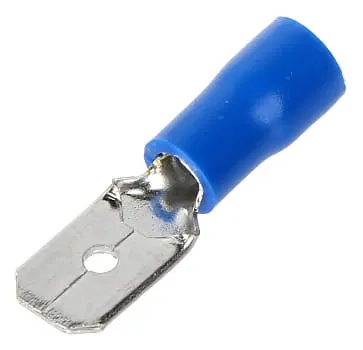 Konektor izolowany męski niebieski 4,8x0,5mm