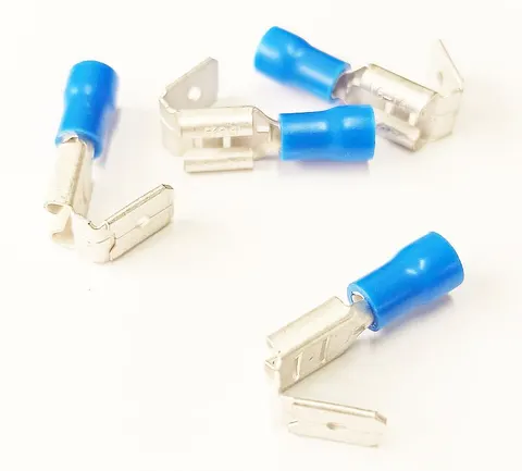 Rozgałęźnik konektor płaski żeńsko / męski 6,4x0,8mm, niebieski