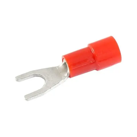 Konektor widełkowy izolowany czerwony 4,3mm
