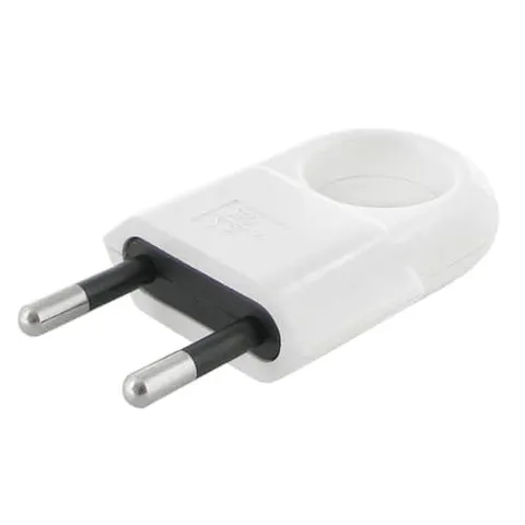 Wtyczka elektryczna przedłużacza płaska z uchwytem biała 3A / 230V