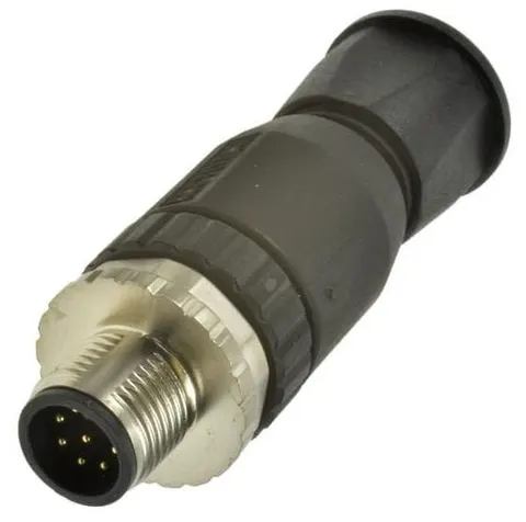 43-00132 wtyk prosty na przewód seria M12; 8 pin