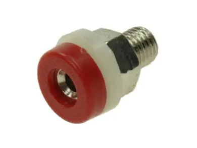 24.106.1 gniazdo bananowe na panel 2mm 10A; 30Vac / 60Vdc czerwone