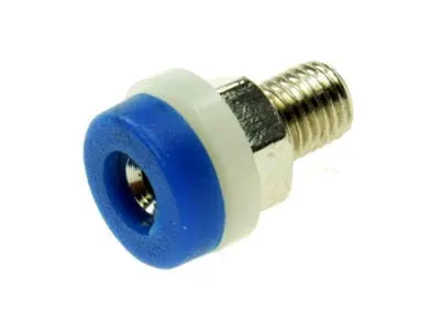 24.106.5 gniazdo bananowe na panel 2mm 10A; 30Vac / 60Vdc niebieskie