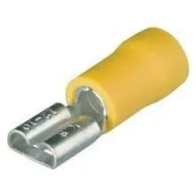 Konektor izolowany żeński żółty 6,4x0,8mm