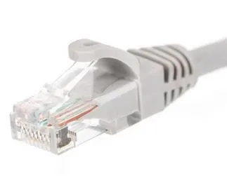 Patchcord RJ45 UTP 5e; długość 1m; szary; osłona zalewana