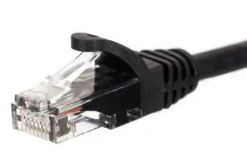 Patchcord RJ45 UTP 5e; długość 2m; czarny; osłona zalewana