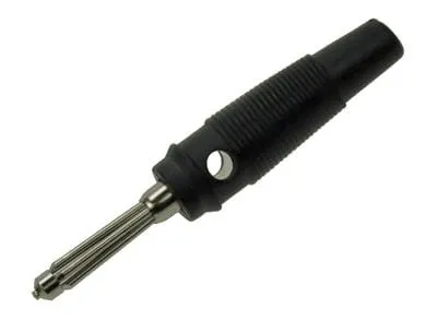 25.413.2 wtyk bananowy 4mm / gniazdo bananowe, 60V / 32A, czarny