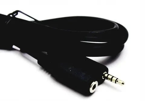 Przedłużacz kablowy 2x Jack 3,5mm 4-polowy (wtyk - gniazdo); długość 2,5m