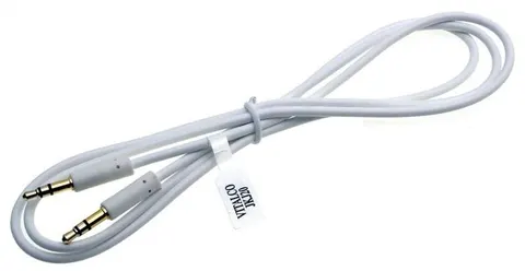 Przyłącze kablowe 2x Jack 3,5mm (wtyk - stereo, długość 2m; białe