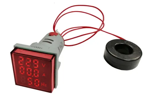 Woltomierz, amperomierz, częstotliwość LED 500V, 100A, 100Hz
