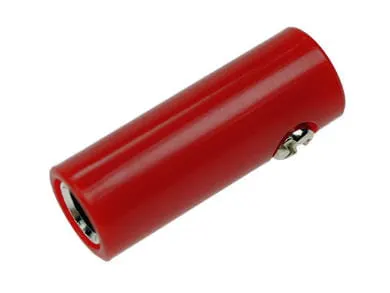 25.433.1 gniazdo bananowe przykręcane na przewód 4mm, 60V / 32A, czerwony