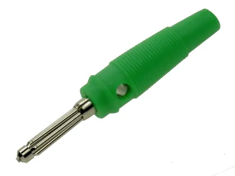 25.413.4 wtyk bananowy 4mm / gniazdo bananowe, 60V / 32A, zielony