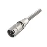 Wtyk mikrofonowy na przewód XLR 3 pin czarny z odgiętką MW160