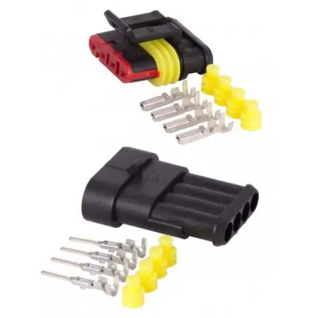 Złącze hermetyczne Superseal komplet wtyk + gniazdo 4 pin