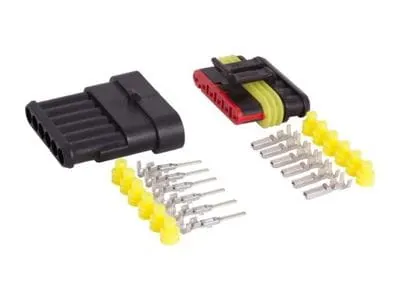 Złącze hermetyczne Superseal komplet wtyk + gniazdo 6 pin