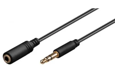 Przyłącze przedłużacz JACK 3,5mm (wtyk - gniazdo) długość 5m; slim