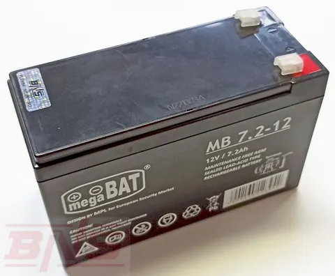 Akumulator żelowy AGM 12V / 7,2Ah, konektor 4,8mm