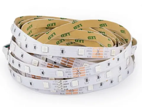 Taśma LED RGB, jasność 14,4W / m, dioda 5010, 12Vdc, rolka 5m