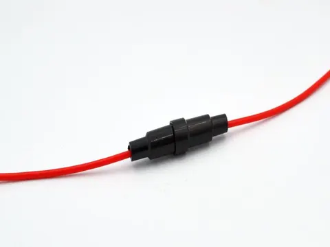 Gniazdo bezpiecznika topikowego z przewodem, skręcany 5x20mm