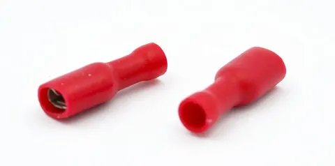 Konektor izolowany żeński czerwony 4,8x0,8mm