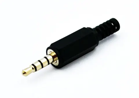 Wtyk JACK 3,5mm 4-polowy, obudowa plastikowa JW900