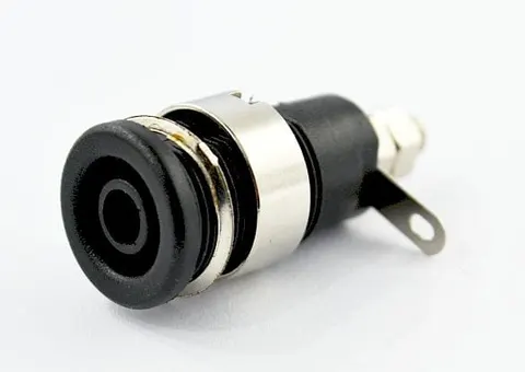 24.301.2 gniazdo bananowe bezpieczne czarne 4mm, 32A / 1000V