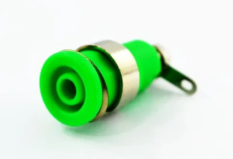 24.304.4 gniazdo bananowe bezpieczne zielone 4mm, 32A / 1000V