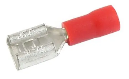 Konektor izolowany żeński czerwony 4,8x0,8mm