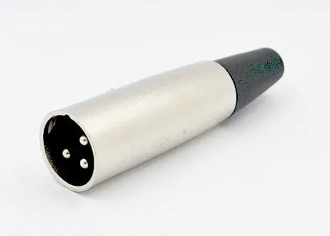 Wtyk mikrofonowy na przewód XLR 3 pin nikiel