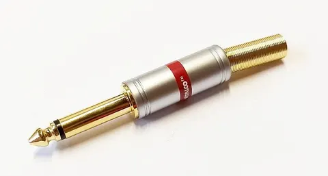 Wtyk JACK 6,3 mono złoty chromowany JW680