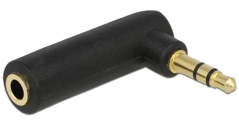 Adapter JACK 3,5mm wtyk / gniazdo JACK 3,5mm kątowe