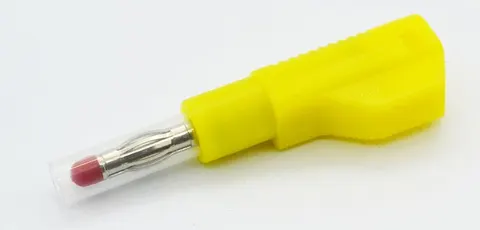 25.450.3 wtyk bananowy 4mm bezpieczny 600V / 32A / CATII, żółty