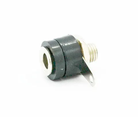 Gniazdo bananowe na panel 4mm 19A; 30Vac / 60Vdc; czarny