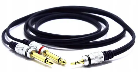 Przyłącze jack 3,5mm / 2x jack 6,3mm, długość 3m