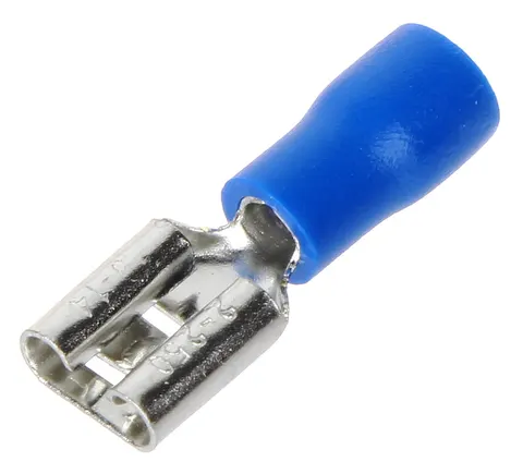 Konektor izolowany żeński niebieski 6,4x0,8mm