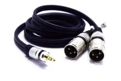 Przyłącze kablowe 2x XLR - wtyk Jack 3.5mm stereo MK32A, długość 10m