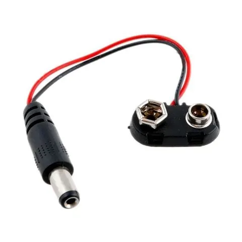 Adapter zasilania wtyk DC 5,5/2,1 - wtyk 6F22 9V