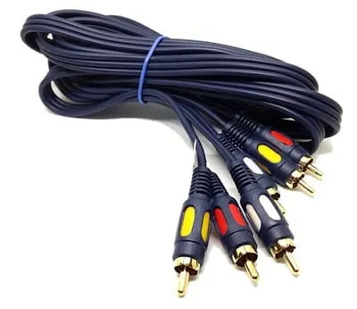 Przyłącze kablowe 3x RCA (wtyk-wtyk); długość 1m