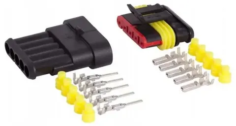 Złącze hermetyczne Superseal komplet wtyk + gniazdo 5 pin