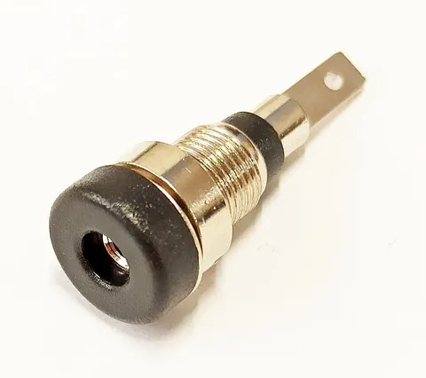 24.103.2 gniazdo bananowe na panel 2mm, 10A / 60V, czarny